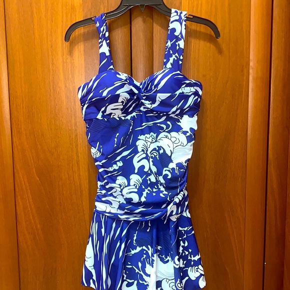Never used! Print One Piece Bathing Suit (M) - Picture 1 of 7